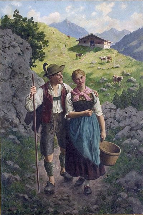 Bavarian Courtship by Emil Rau